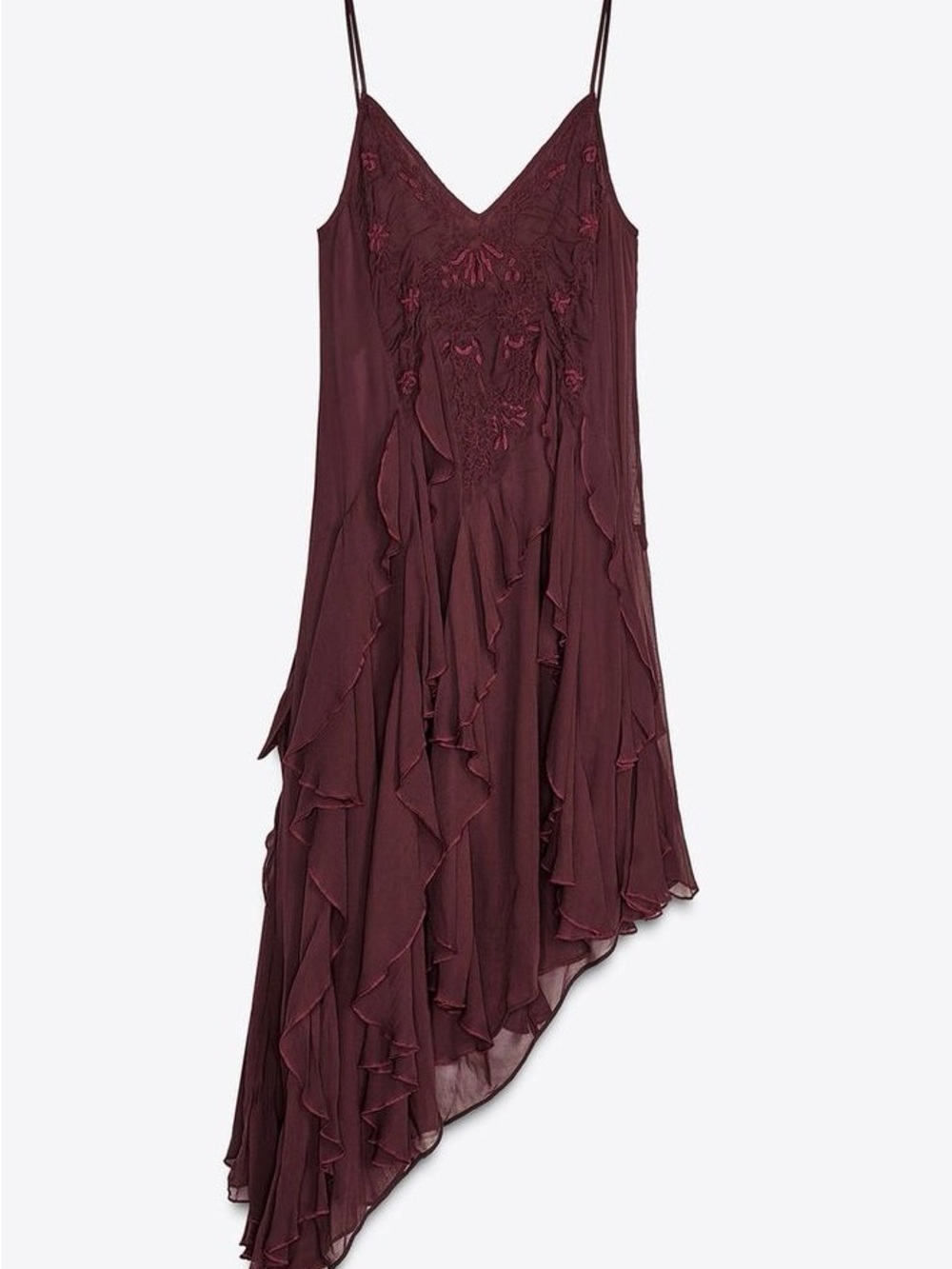 Zara Asymmetrical Ruffle Dress (BRAND NEW)
